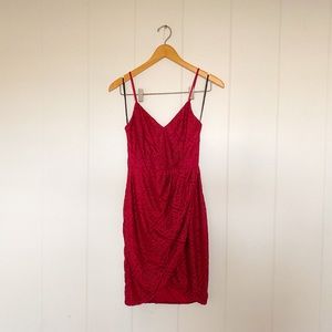 Strappy Red Lace Cocktail Dress